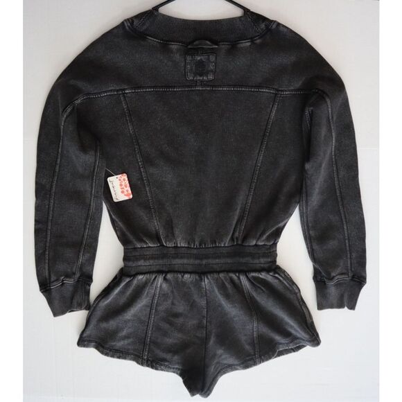 Free People Movement OB2023564 Women's Sz XS Black Intercept Romper - Picture 15 of 16